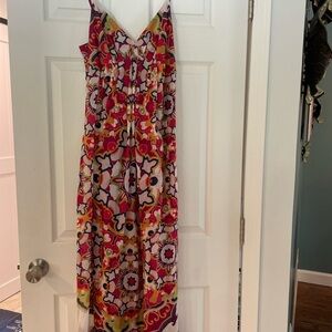 SAKS FIFTH AVENUE SILK BLEND floral SUN DRESS - size 6